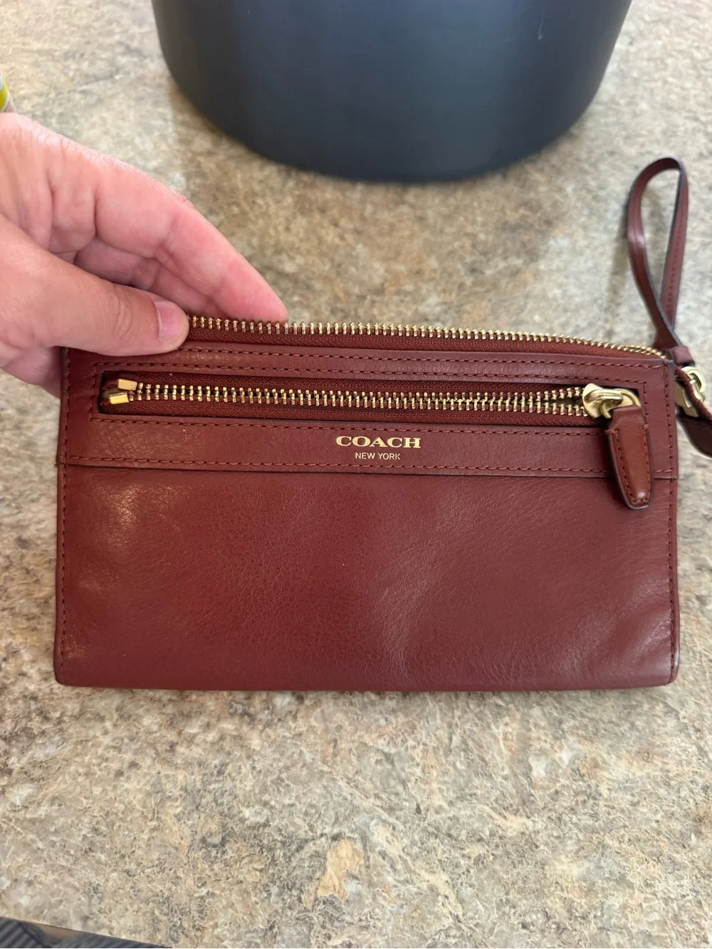 COACH Leather Wristlet